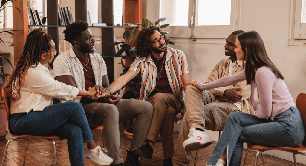 group therapy diverse multiracial people of multi generations