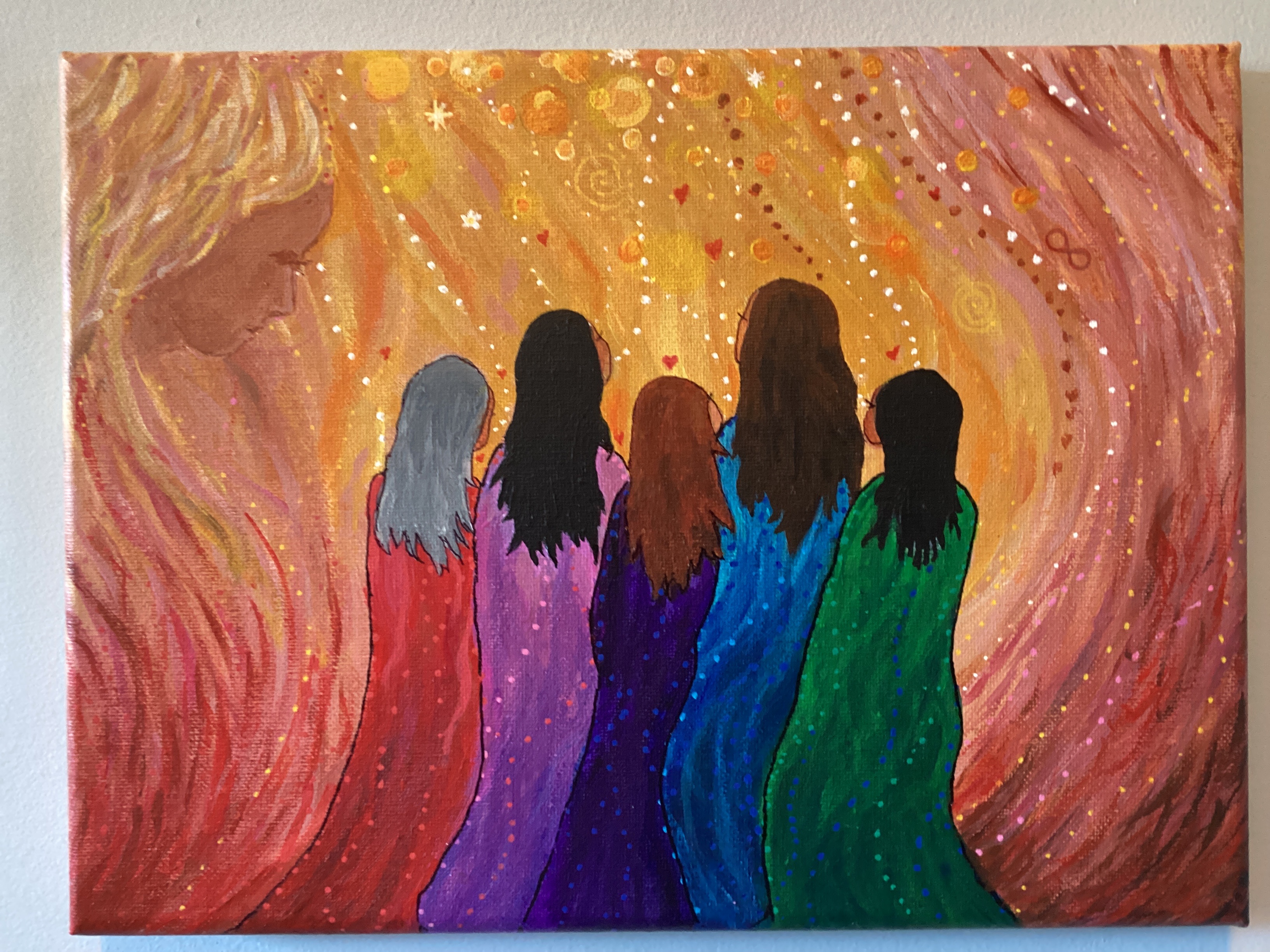Bringing in the light. Artwork by Pat Forest. 